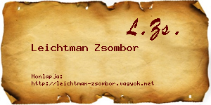 Leichtman Zsombor névjegykártya